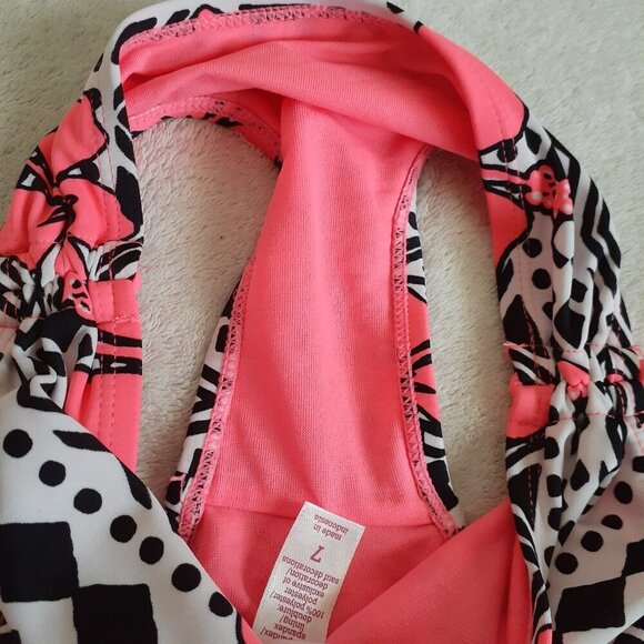 Bundle of 2 Justice Girl's Size 7 Pink Tankini Swimsuits - Picture 13 of 14